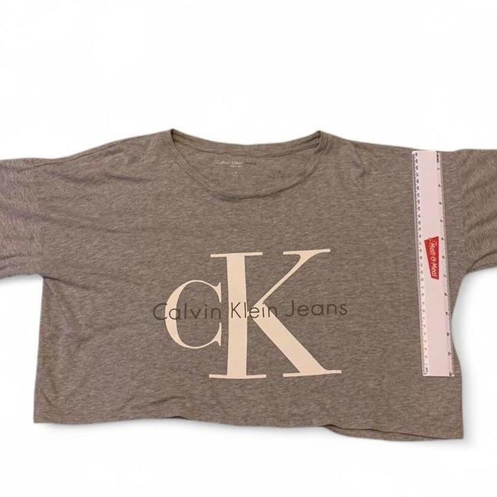 Calvin Klein Jeans Grey Crop Top